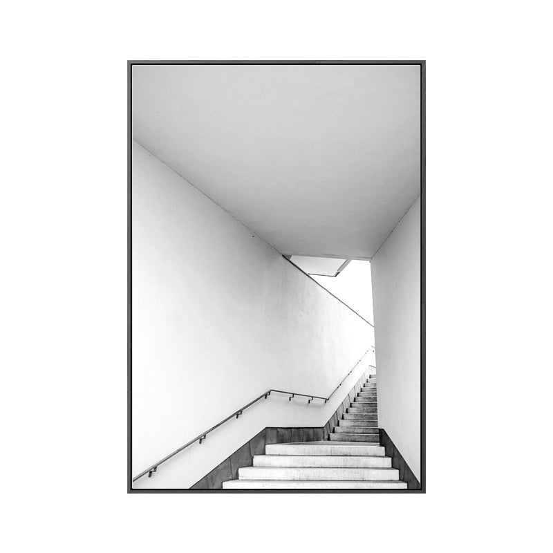 Strukturierte Leinwand-Wanddekoration, Vintage-Stil, Treppenhaus-Gemälde, verschiedene Größenoptionen