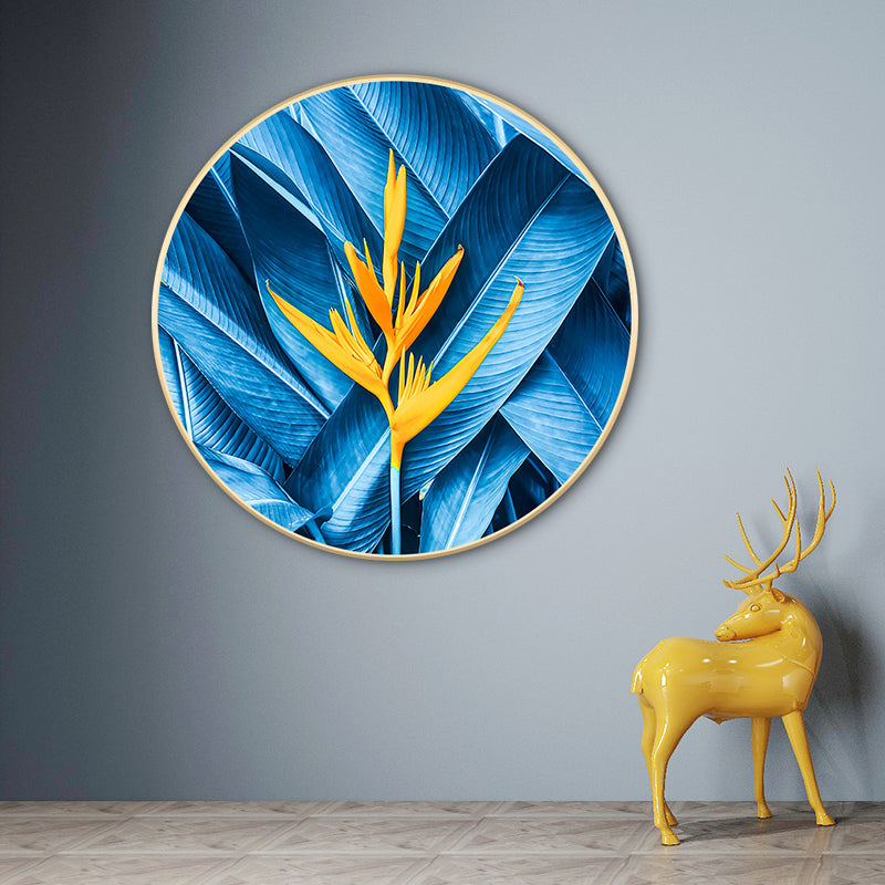 Blue Nordic Style Painting Botanical Canvas for Bathroom, Multiple Sizes Available