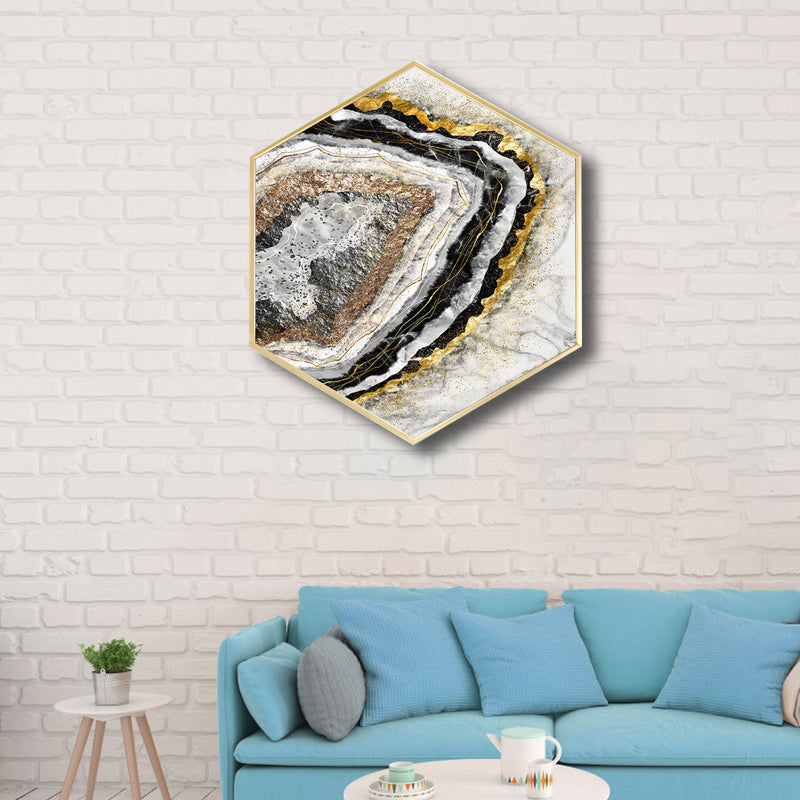 Soft Color Marble Look Canvas Nordic Style Textured Wall Art Decor for Living Room