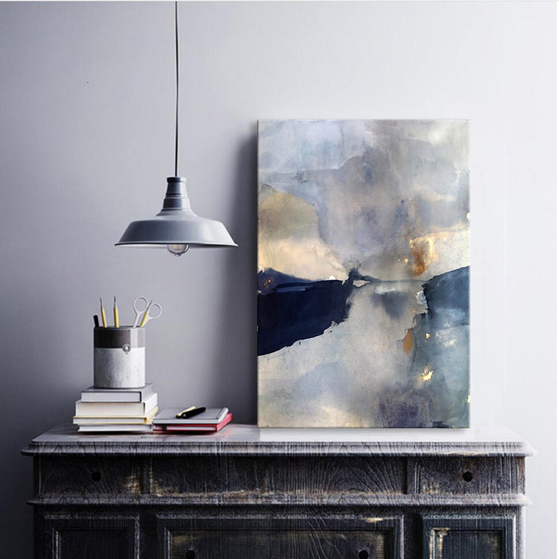 Abstract Wall Decor Contemporary Art Textured Bedroom Canvas Print, Multiple Sizes