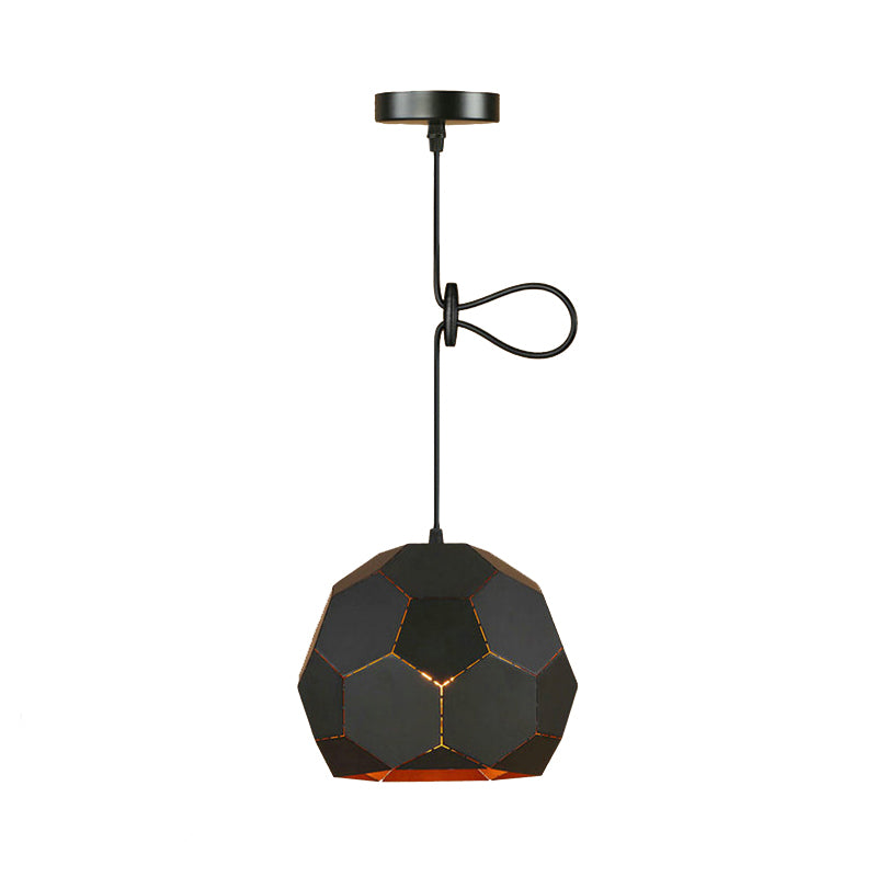 Nordic Style Geometric Hanging Light Fixture Metal Shade Single Pendant Lamp in Black/Green/Pink/Yellow/Nude Pink