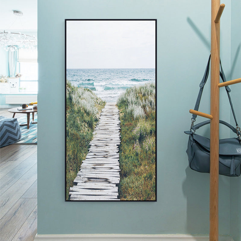 Miraculous Seaside Path Wall Decor for Living Room in Soft Color, Multiple Sizes