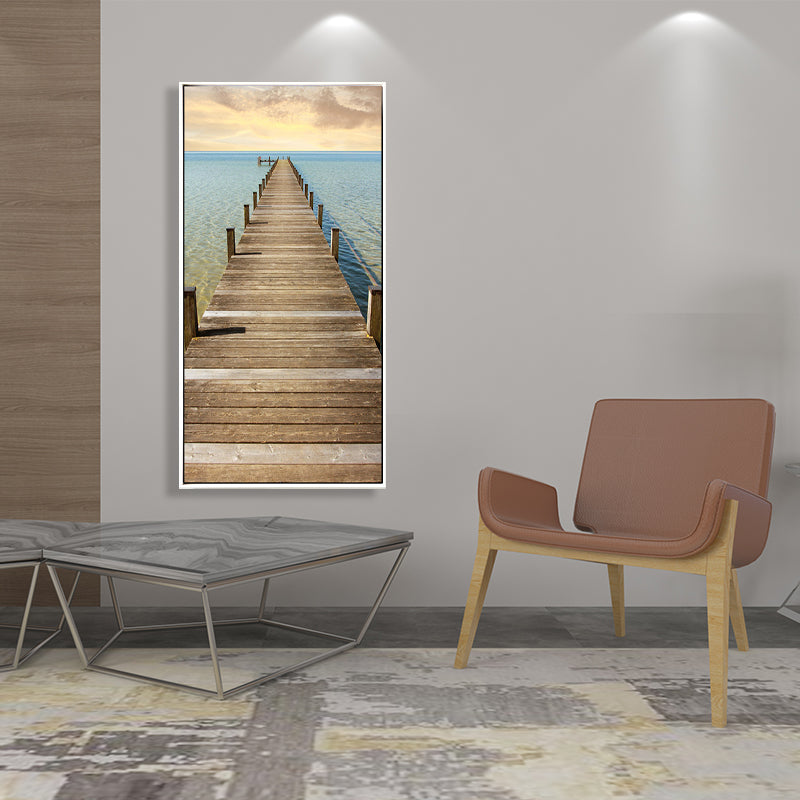 Miraculous Seaside Path Wall Decor for Living Room in Soft Color, Multiple Sizes