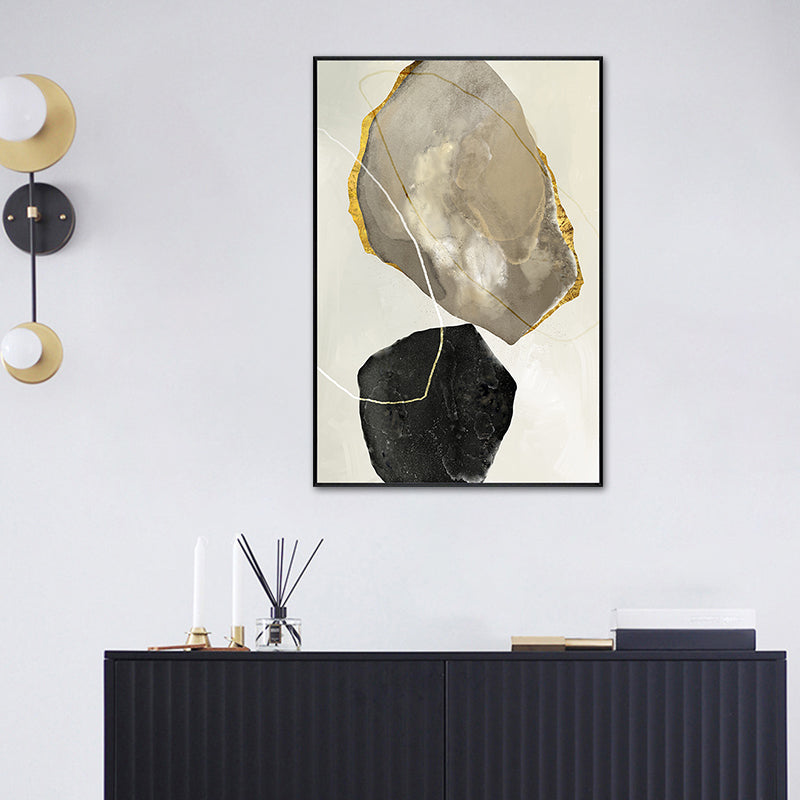 Textured Marble Pattern Painting Canvas Scandinavian Style Art Print for Playroom