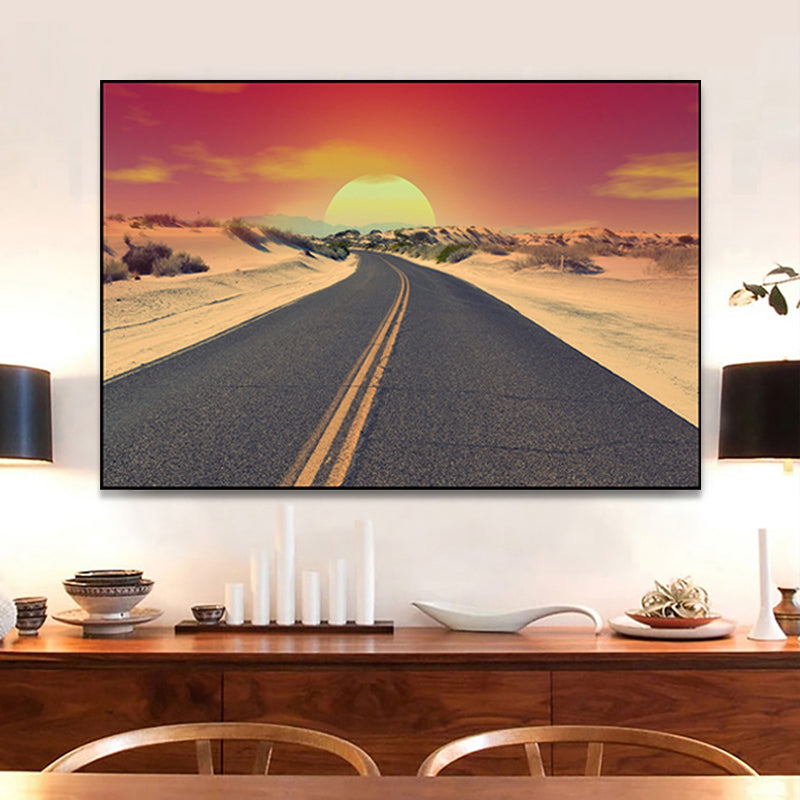 Photographie route mur Art modernisme toile impression décoration murale en couleur foncée pour chambre à coucher