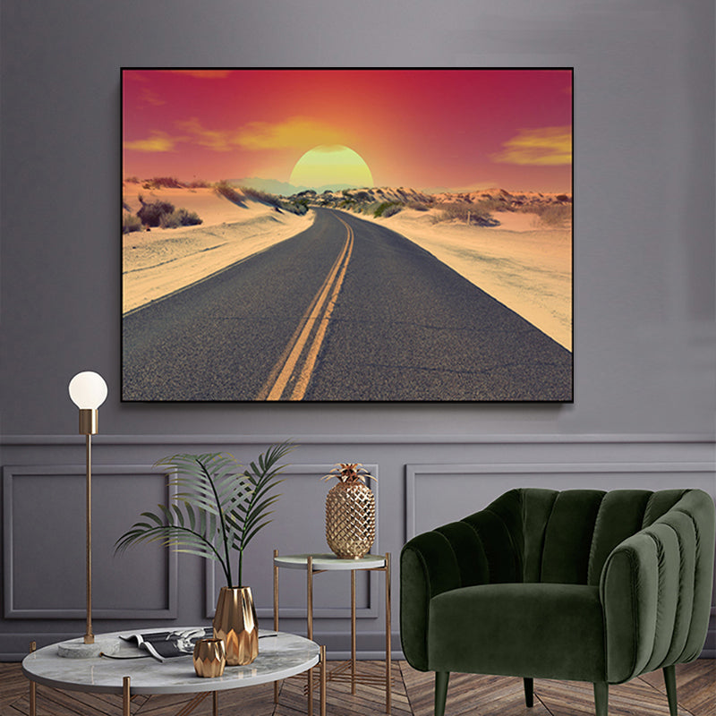 Photographie route mur Art modernisme toile impression décoration murale en couleur foncée pour chambre à coucher