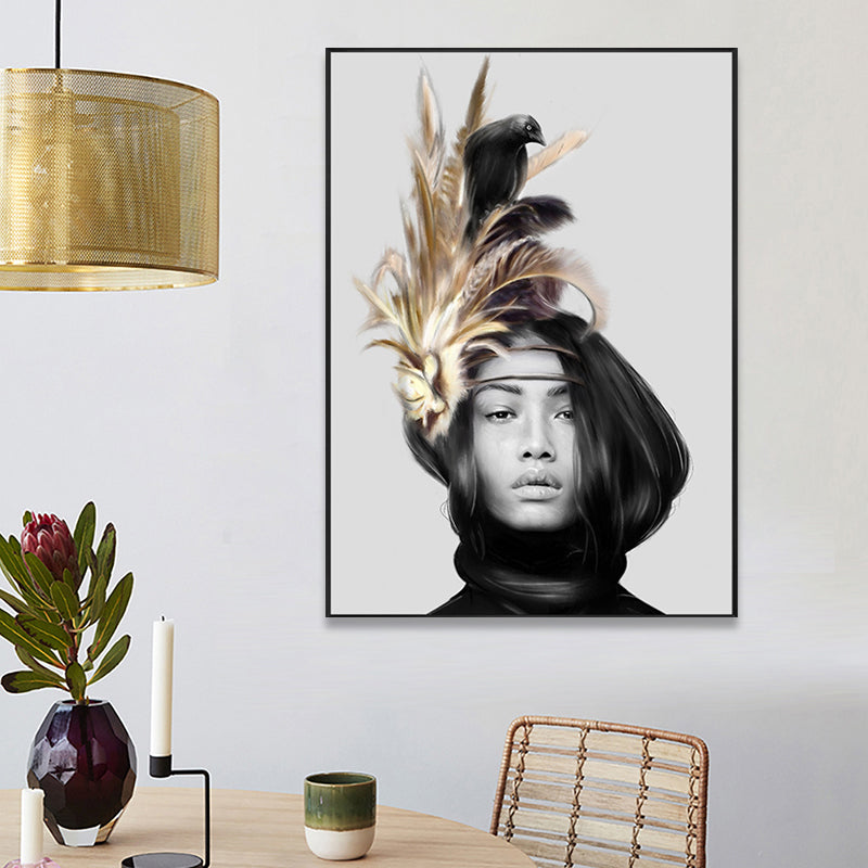 Canvas Textured Art Print Modern Style Fashionable Figure Painting, Multiple Sizes