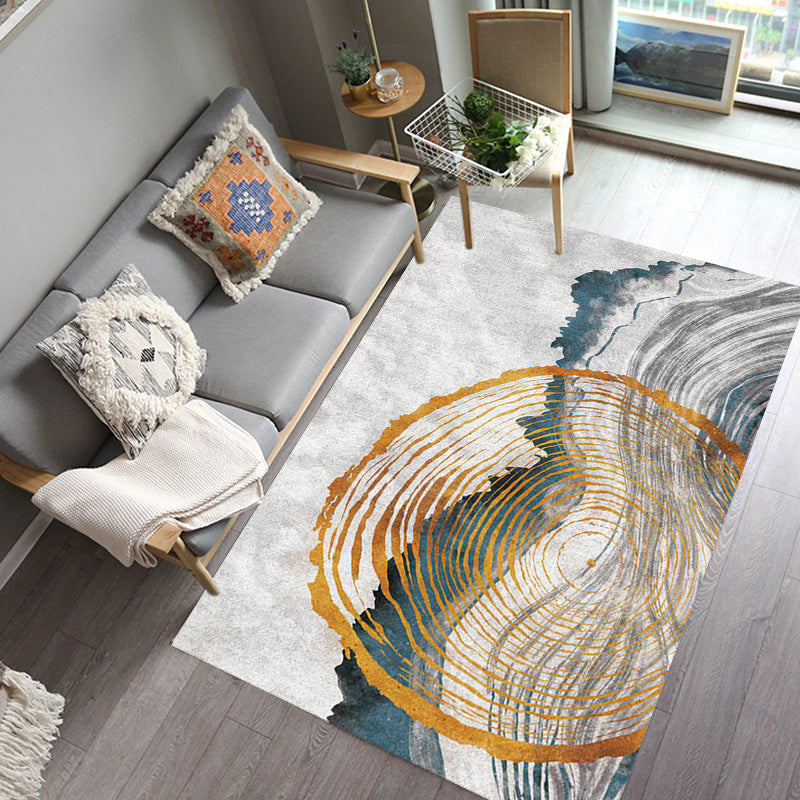 Stijlvol modernisme vloerkleed met veelkleurige aquarel en werveling gestreept patroon vloerkleed Diervriendelijk antislip wasbaar vloerkleed voor decoratie