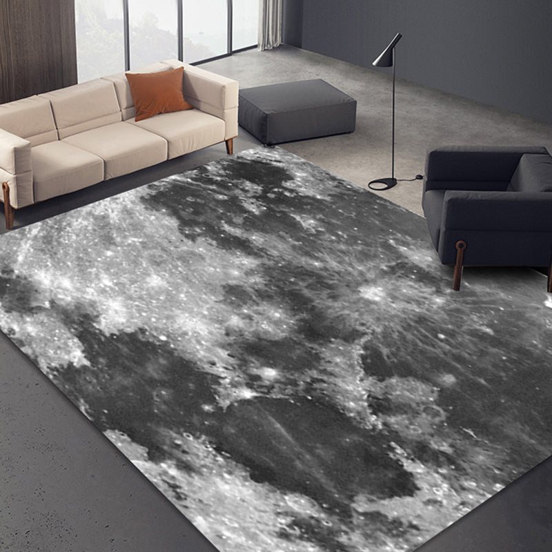 Stylish Watercolor Pattern Rug with Swirl Stripe Multicolor Contemporary Rug Polyester Pet Friendly Non-Slip Backing Washable Area Rug for Living Room