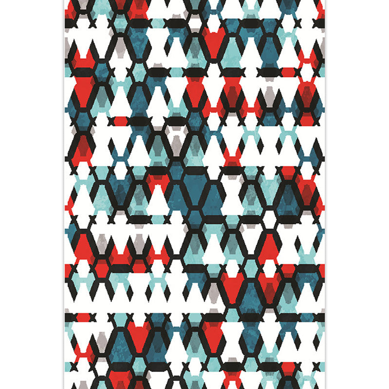 Bohemian Tribal Geometric Modèle Tapis multicolore Polyester tapis antidérapant pour animaux de compagnie Animable pour le salon