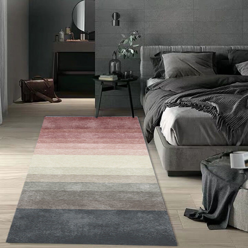 Unique Multicolor Modernist Rug Polyester Ombre Pattern Rug Washable Pet Friendly Non-Slip Carpet for Living Room