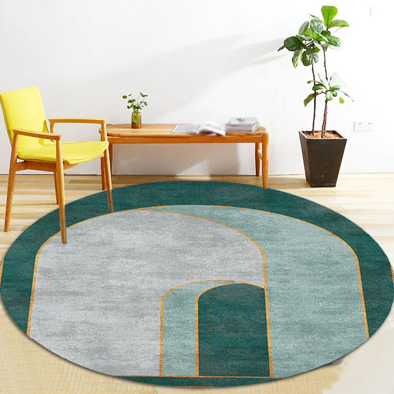 Creative Multicolor Modernism Rug Polyester Colorblock Rug Washable Pet Friendly Non-Slip Carpet for Living Room