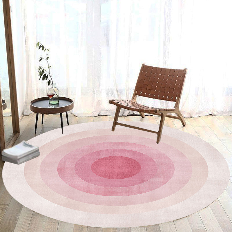Multicolor Colorblock Circles Pattern Rug Polyester Modern Rug Washable Anti-Slip Pet Friendly Area Rug for Living Room