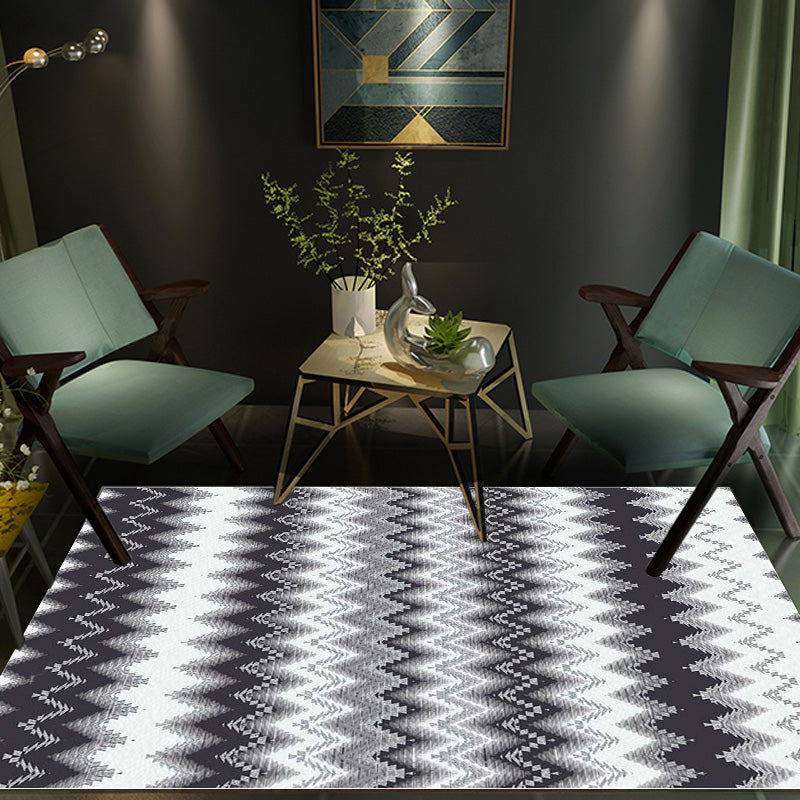 Meerkleurig shabby chic vloerkleed Polyester wervelstreep en geometrisch patroon vloerkleed Diervriendelijk wasbaar antislip rugtapijt voor decoratie