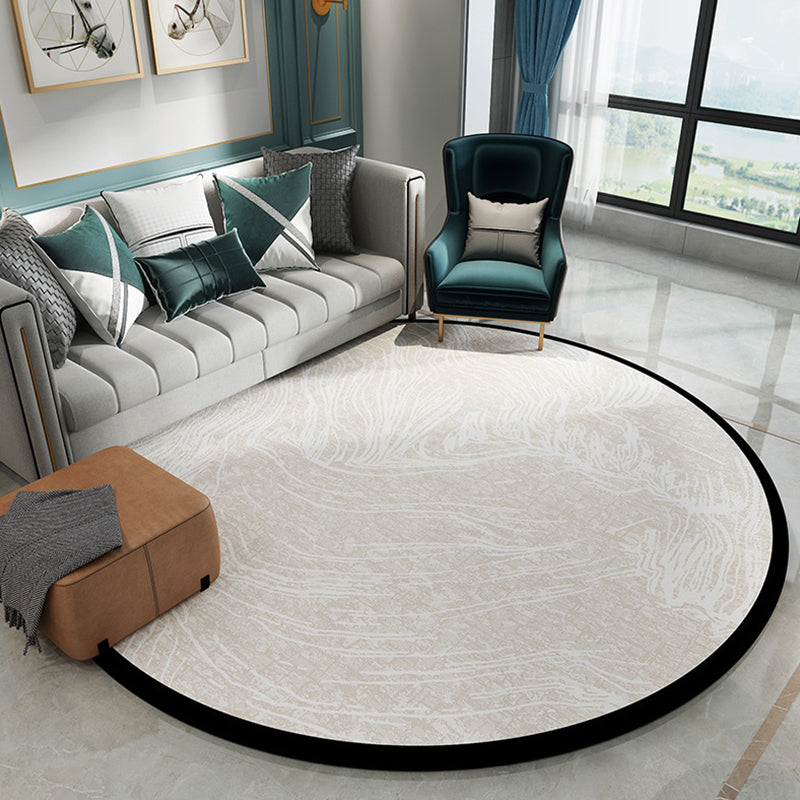Light Grey Modernist Rug Polyester Abstract Rug Pet Friendly Machine Washable Anti-Slip Backing Carpet for Decoration