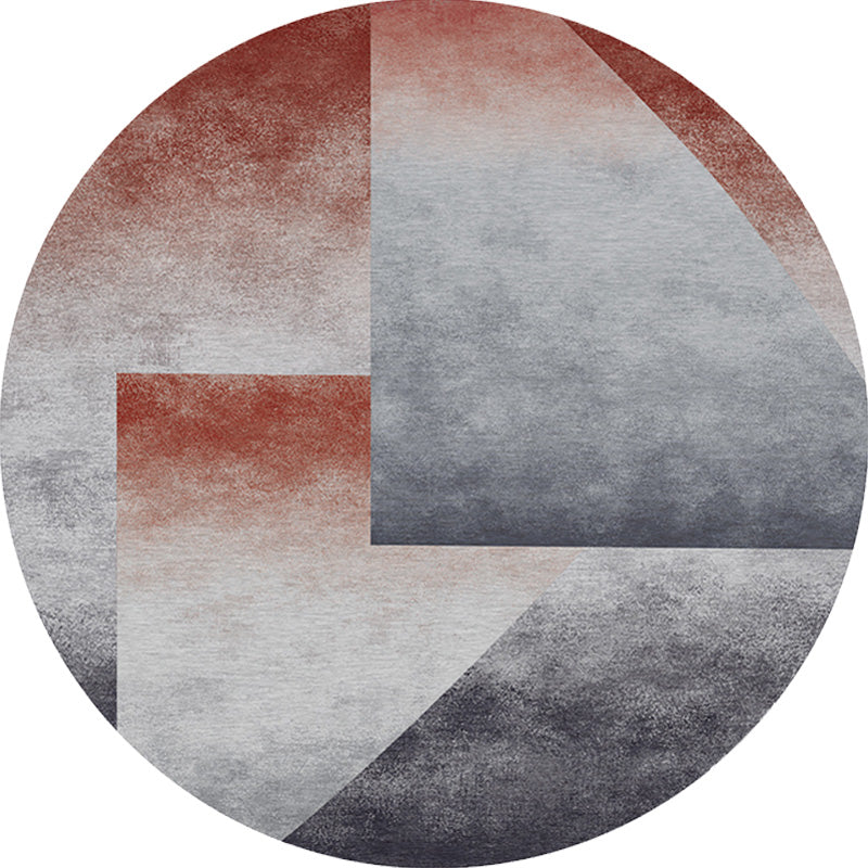 Modernismus Ombre Muster Teppich mit Streifengrau Multicoly Polyester Teppich nicht rutschfestes Rückenwaschbartierfreundlicher Teppich für Schlafzimmer