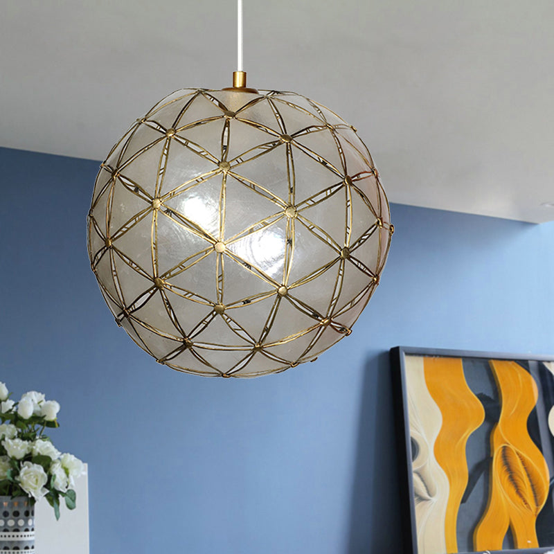 1 comedor ligero Luz de techo colgante con lámpara colgante de oro