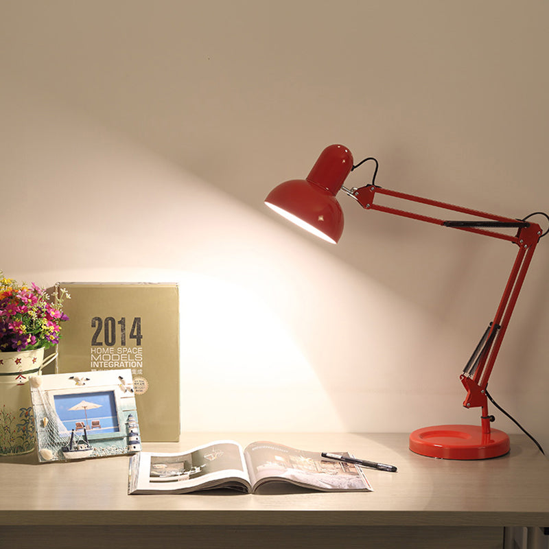 Dome ombra task desk desk modernismo stile metallo 1 camera da letto leggera in verde/rosso