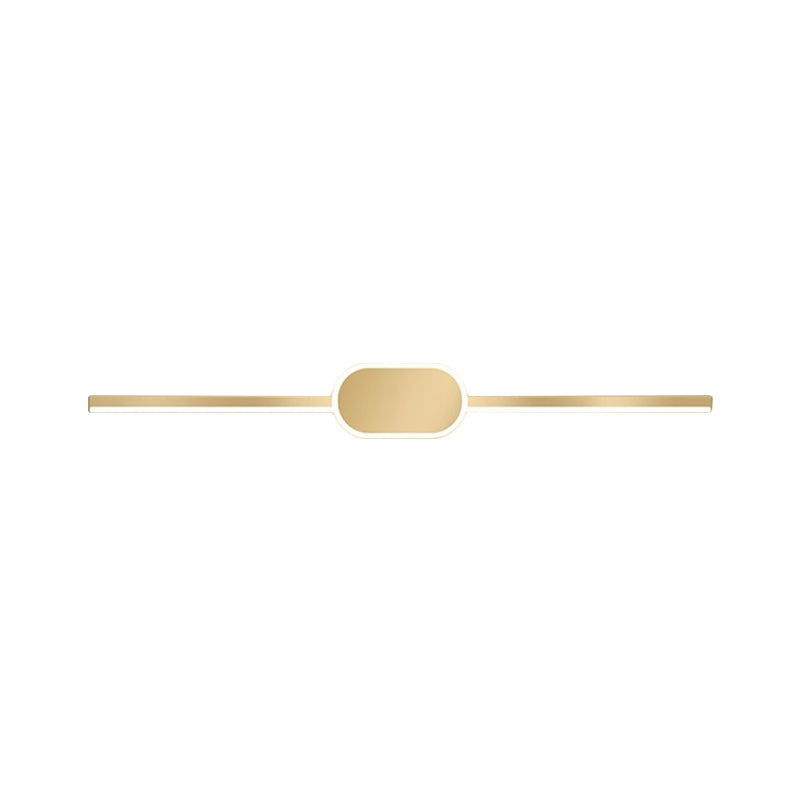 16"/23.5"/31.5" W Linear Vanity Sconce Simple Style Metallic LED Gold Wall Mounted Lighting Fixture