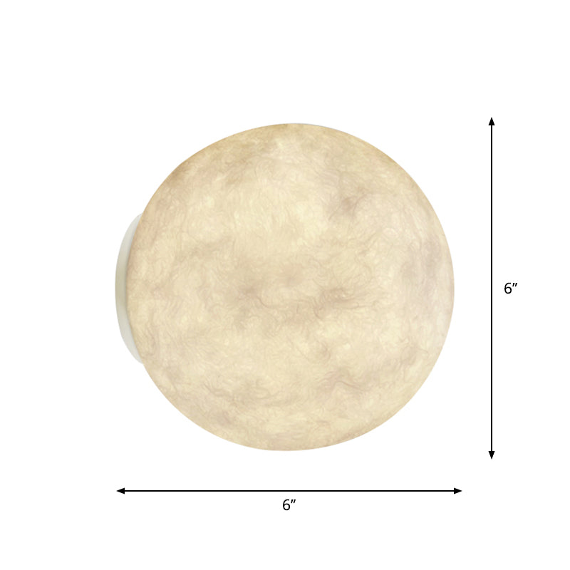 Kugelförmige Harz Wandmontage Licht Modernismus 6 "/10" Dia LED gelbe Wandleuchte für Wohnzimmer