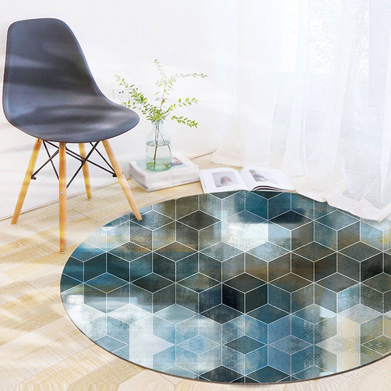 Stilvoller Modernismus-Teppich, mehrfarbiger Teppich mit geometrischem Muster, haustierfreundlich, rutschfest, waschbar, Teppich zur Dekoration