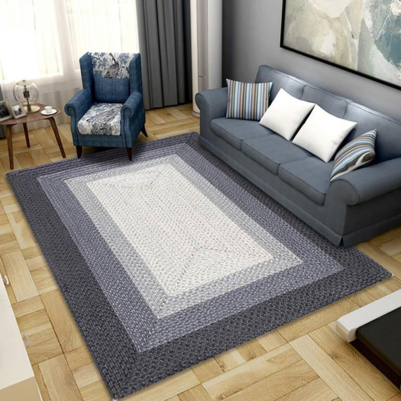 Unique Multicolor Modernist Rug Polyester Striped and Geometric Pattern Rug Washable Pet Friendly Non-Slip Carpet for Living Room