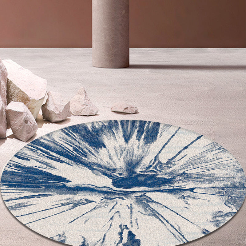 Unique Multicolor Modernist Rug Polyester Abstract Rug Washable Pet Friendly Non-Slip Carpet for Living Room