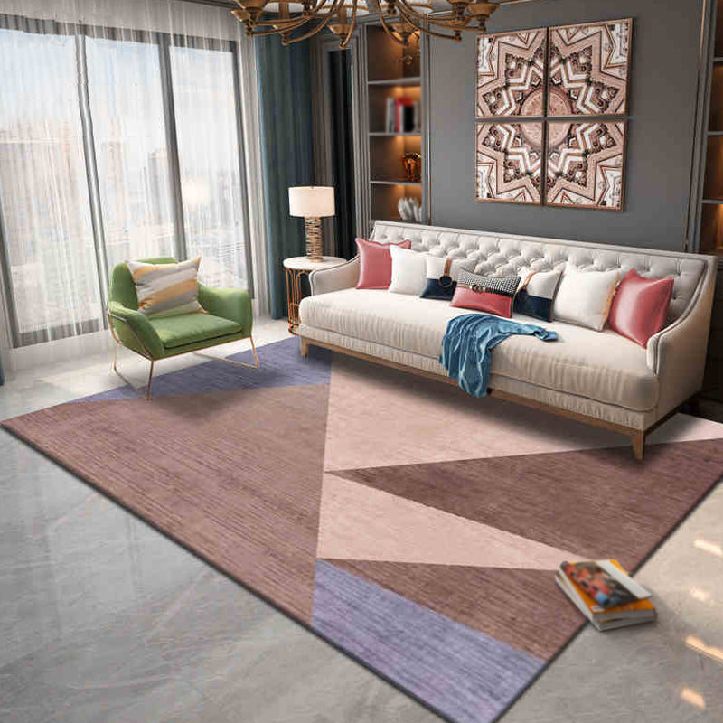 Funky Multicolor Modernist Rug Polyester Geometric Pattern Rug Washable Pet Friendly Non-Slip Carpet for Living Room