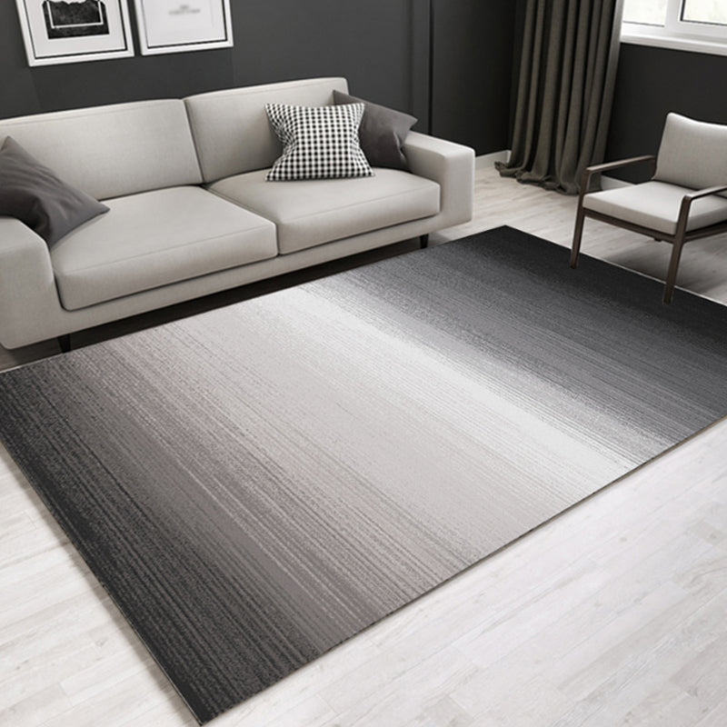 Modernist Ombre Pattern Rug Multicolor Polyester Rug Non-Slip Backing Washable Pet Friendly Carpet for Home