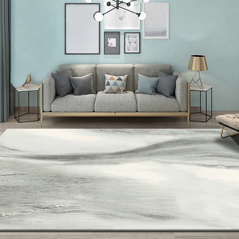 Modernist Watercolor Pattern Rug Multicolor Polyester Rug Non-Slip Backing Washable Pet Friendly Carpet for Home