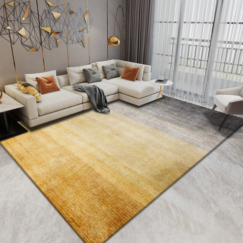 Unique Multicolor Modernist Rug Polyester Ombre Pattern Rug Washable Pet Friendly Non-Slip Carpet for Living Room