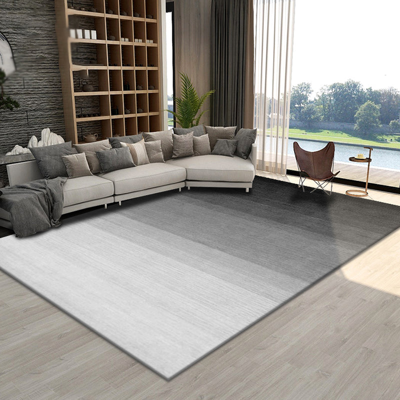 Unique Multicolor Modernist Rug Polyester Ombre Pattern Rug Washable Pet Friendly Non-Slip Carpet for Living Room