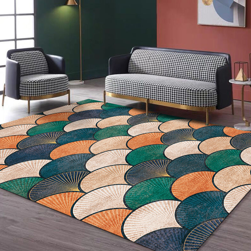 Einzigartiger Modernismus Teppich Multikolor geometrisches Muster Teppich Haustierfreundlicher Anti-Schlupf-Waschmaschine Teppich für die Dekoration