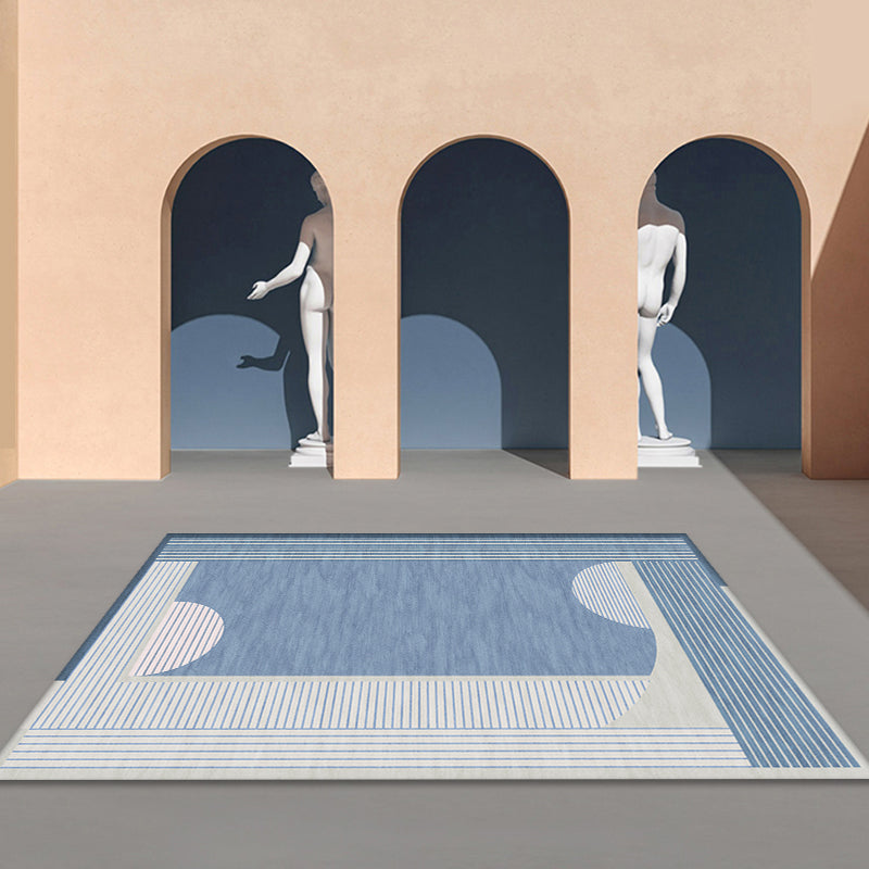 Stylish Modernism Rug Striped Pattern Rug Pet Friendly Anti-Slip Washable Area Rug for Decoration