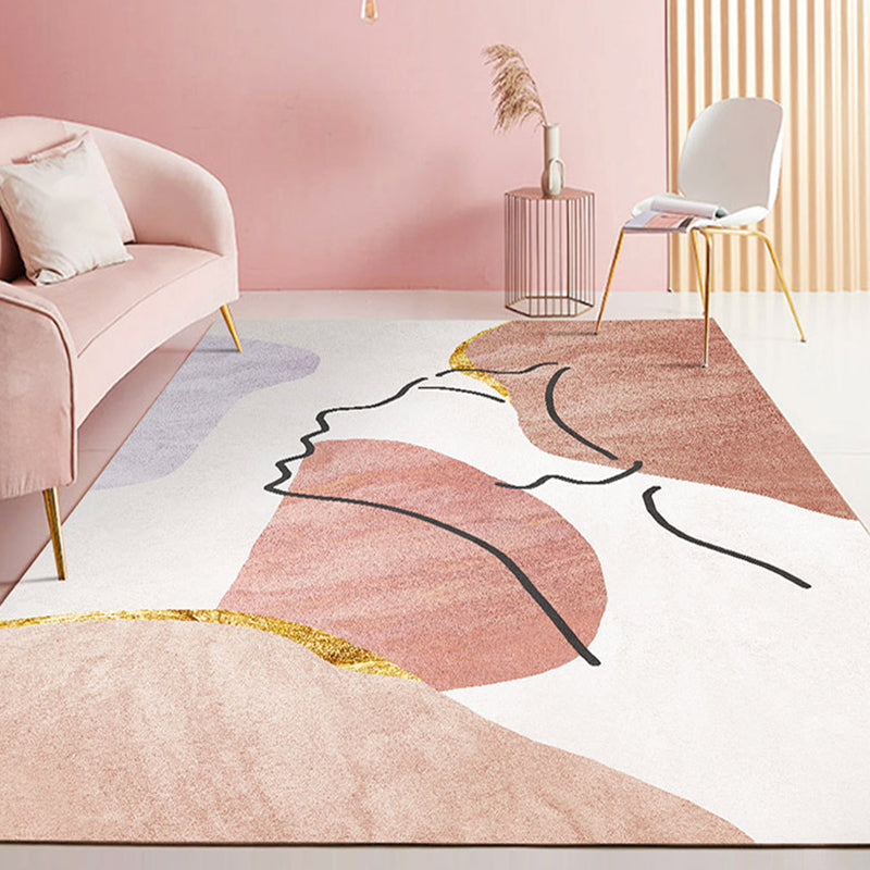 Stylish Modernism Rug Multicolor Colorblock Rug Pet Friendly Anti-Slip Washable Area Rug for Decoration