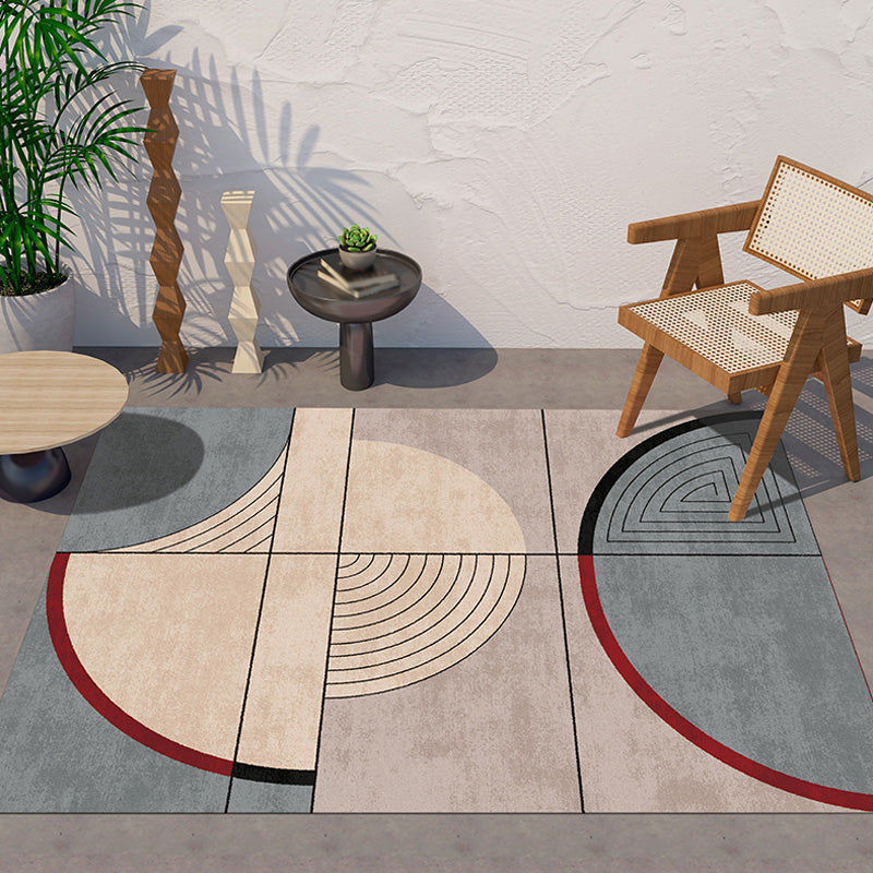 Funky Modernismus Teppich Multikolor geometrisches Muster Teppich Haustierfreundlicher Anti-Schlupf-Waschablenz Teppich für die Dekoration