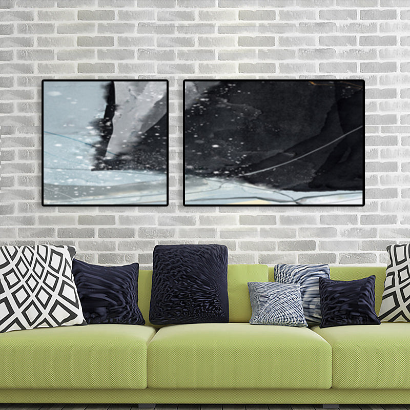 Pastel Abstract Canvas Wall Art Textured Contemporary Bedroom Wall Decor, Multiple Size
