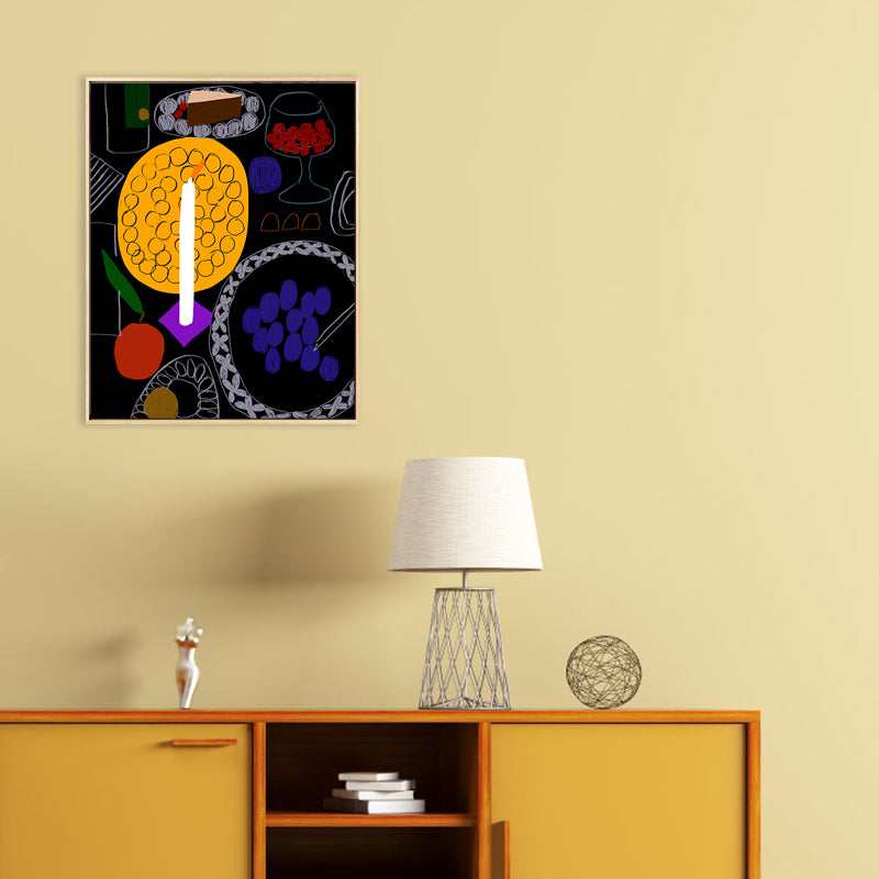 Toile imprimée de Style nordique, couleur Pastel, aliments et boissons, décor artistique mural pour la cuisine