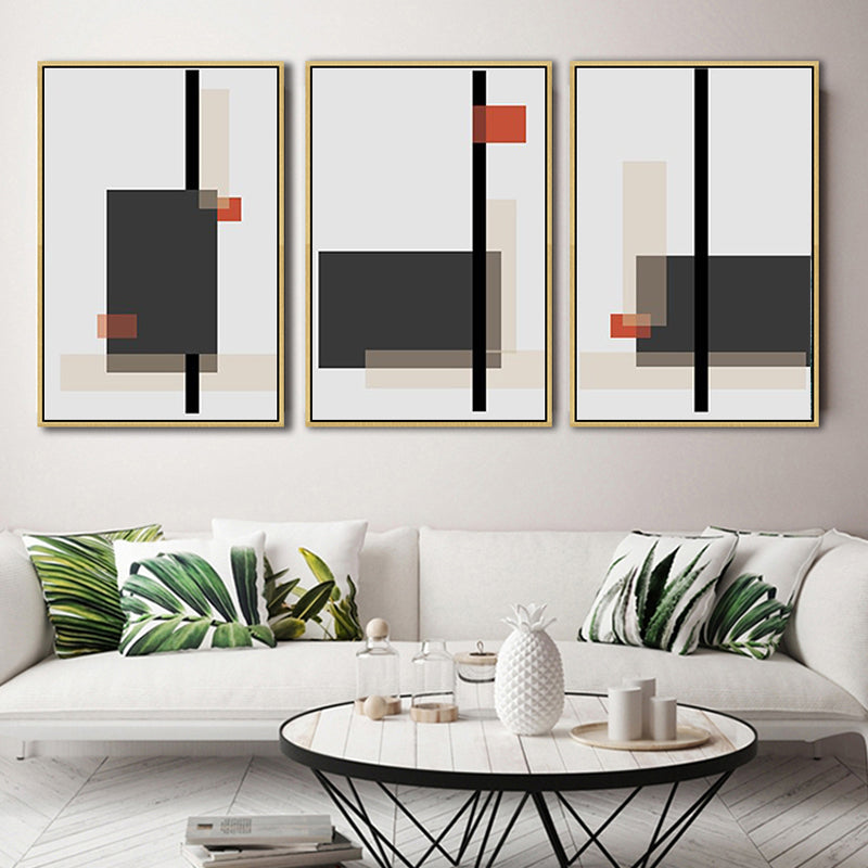Multi-Piece Geometric Wall Art Canvas Print Modern Wall Decor for House Interior