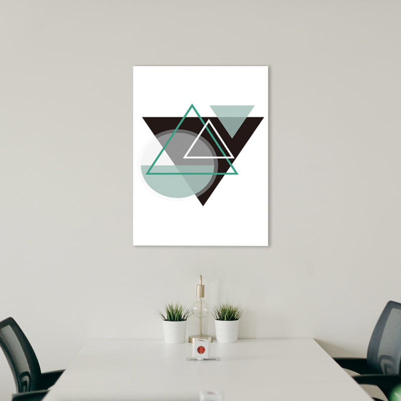 Graphic Pattern Canvas Art Light Color Scandinavian Stylish Wall Decor for Playroom