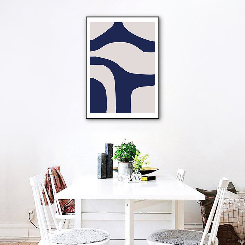 Illustration Abstract Canvas Wall Art for Home Gallery, Blue, Multiple Sizes Available