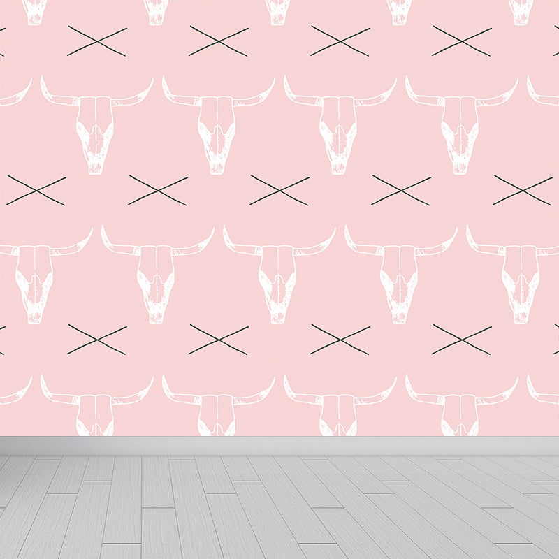 Fresh Abstract Pattern Mural Wallpaper Contemporary Non-Woven Material Wall Covering