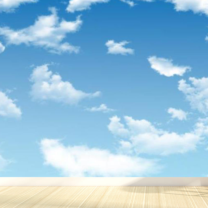 Giant Modern Mural Decal Soft Color Sky Scenery Wall Decor, Custom Size Available