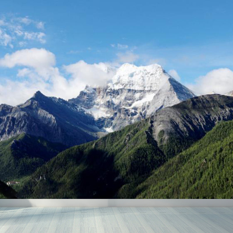 Light Color Contemporary Mural Wallpaper Sky Scenery Wall Covering for Guest Room