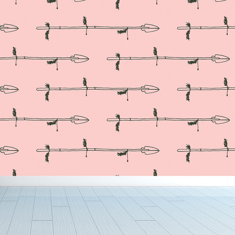 Printing Graphic Mural Decal Pastel Color Contemporary Wall Covering for Living Room