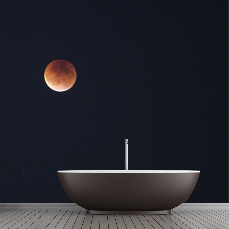 Photography Waxing Moon Mural Decal Full-Size Wall Covering for Bedroom, Custom Print