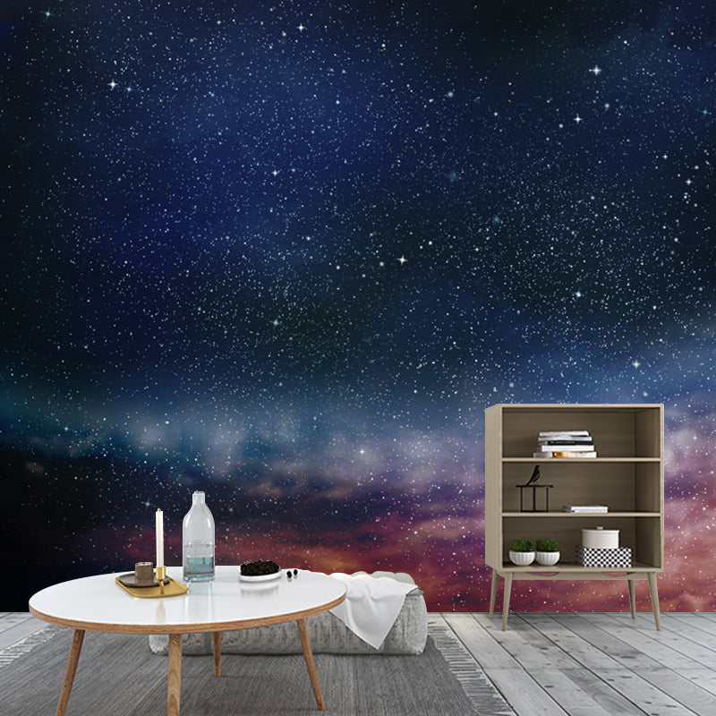 Dreamy Galaxy Night Mural Decal Indoor Space Universe Wall Covering, Made to Measure