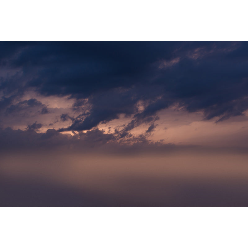 Whole Contemporary Wall Mural Dark Grey-Yellow Nightfall Sunshine Through Cloud Wall Art, Optional Size