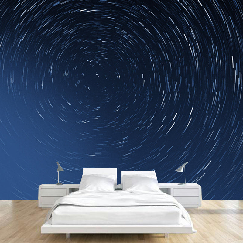 Modern Universe Whirlpool Mural Wallpaper Dark Color Stain-Proof Wall Art for Home