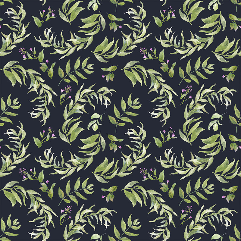 Contemporary Girls Mural Wallpaper Floral Design Light Color Wall Covering, Custom